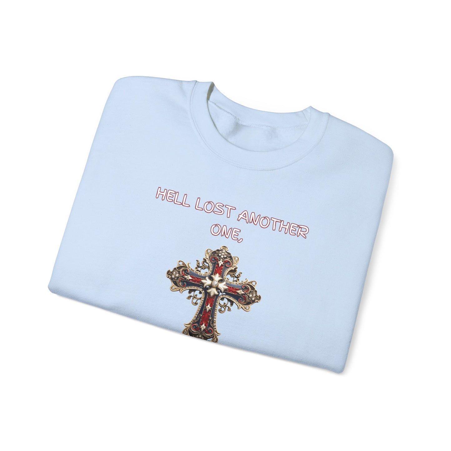 Hell Lost Another One sweatshirt, Psalm 34:22 shirt, Jesus sweatshirt, God sweatshirt, faith-based apparel, Christian clothing for women, scripture crewneck, Christian couples gift, religious gift, spiritual sweatshirt,