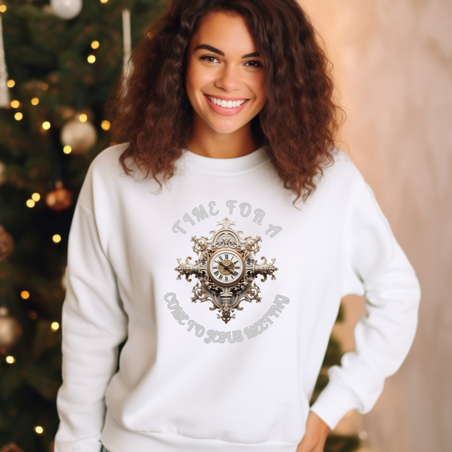 Come to Jesus Meeting Sweatshirt –"Come to Me, all who are weary and burdened, and I will give you rest." — Matthew 11:28-- Christian Apparel & Religious Gift for Men, Women & Couples