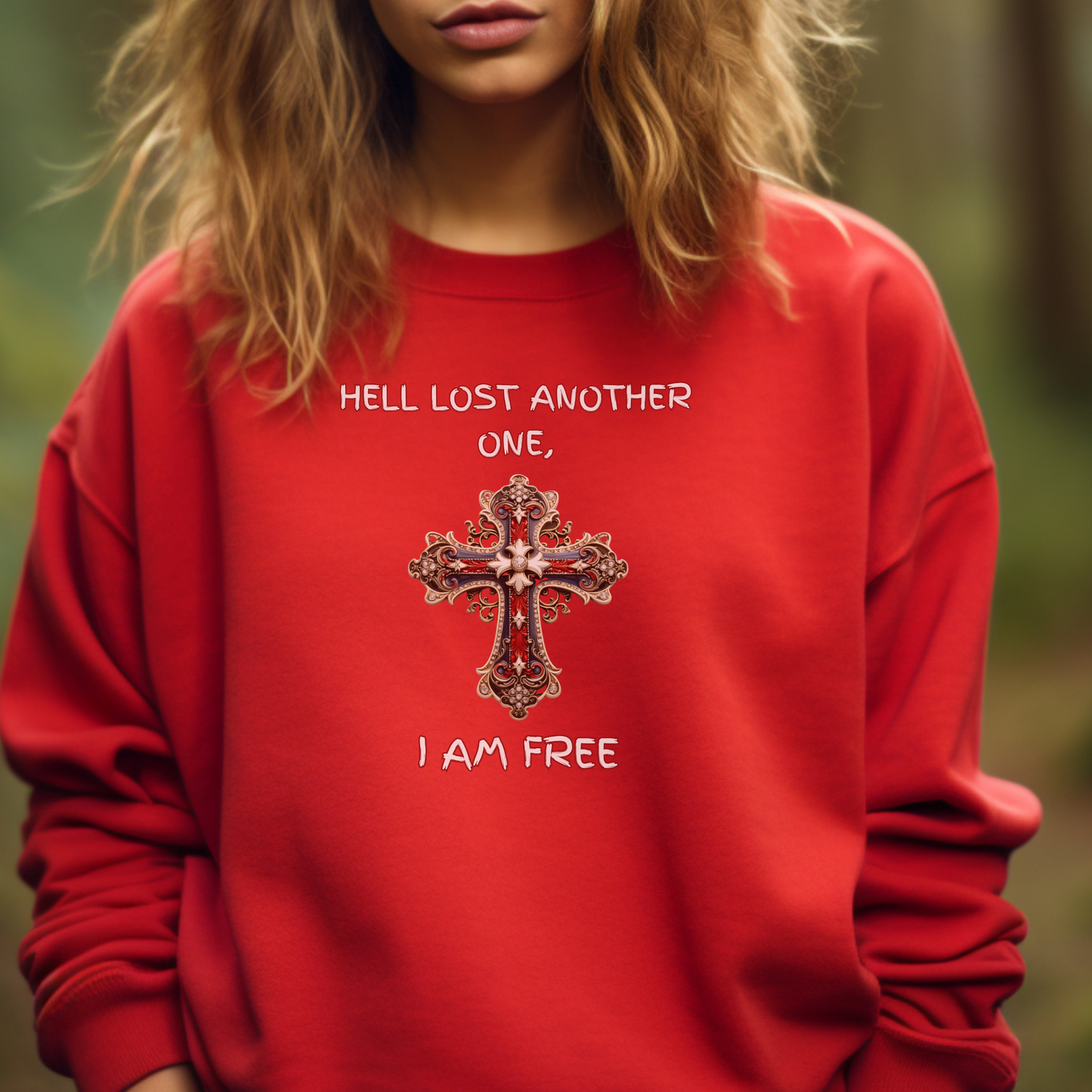 Hell Lost Another One sweatshirt, Psalm 34:22 shirt, Jesus sweatshirt, God sweatshirt, faith-based apparel, Christian clothing for women, scripture crewneck, Christian couples gift, religious gift, spiritual sweatshirt,