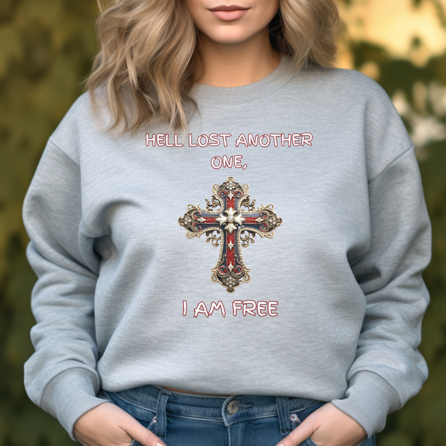 Hell Lost Another One sweatshirt, Psalm 34:22 shirt, Jesus sweatshirt, God sweatshirt, faith-based apparel, Christian clothing for women, scripture crewneck, Christian couples gift, religious gift, spiritual sweatshirt,