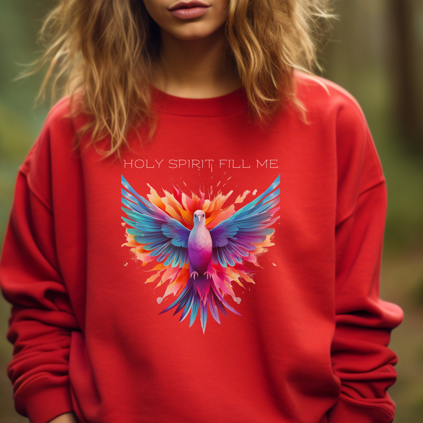 Holy Spirit Fill Me Sweatshirt – “Be filled with the Spirit.” Ephesians 5:18 | Christian Sweatshirt for Men, Women & Couples, Jesus, GOD, Religious Gift, Christian Apparel