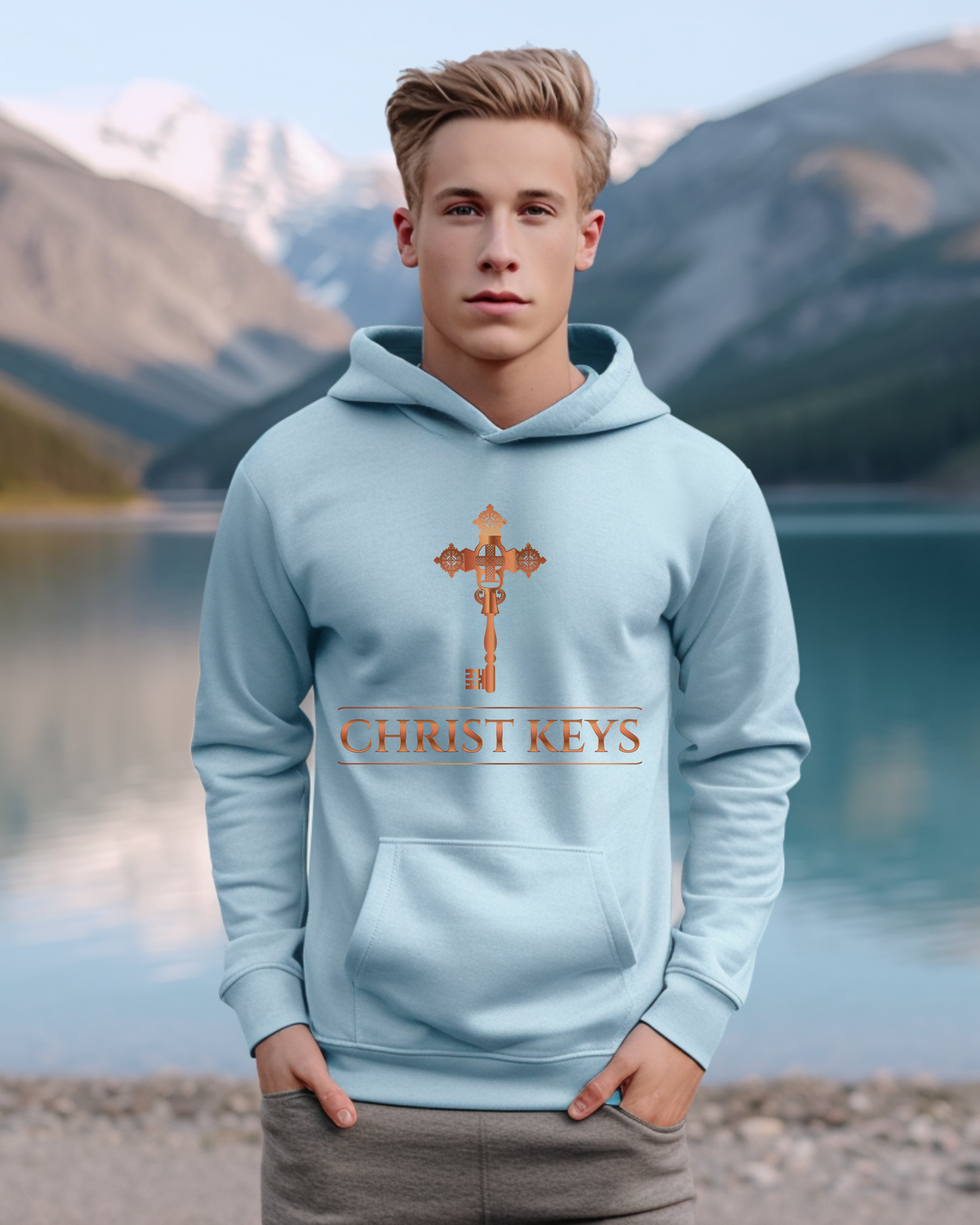 Christ Keys Designer Hoodie | “I will give you the keys of the Kingdom of Heaven” Matthew 16:19 | Unisex Heavy Blend Christian Hooded Sweatshirt