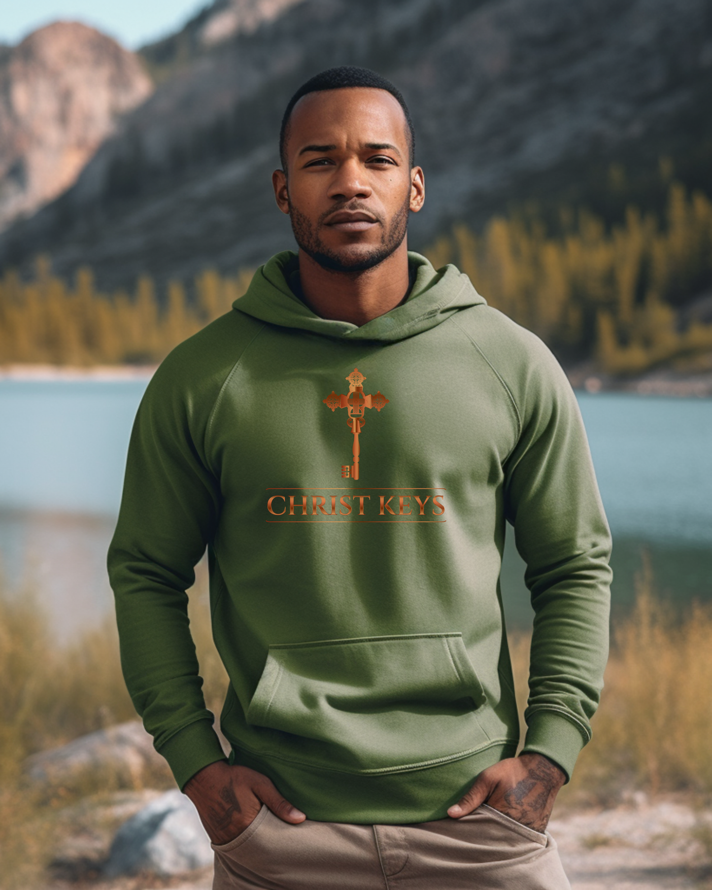 Christ Keys Designer Hoodie | “I will give you the keys of the Kingdom of Heaven” Matthew 16:19 | Unisex Heavy Blend Christian Hooded Sweatshirt