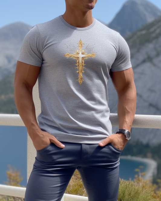 “The Prayer Cross” Christian T-Shirt – 1 Thessalonians 5:17 – “Pray without ceasing.”
