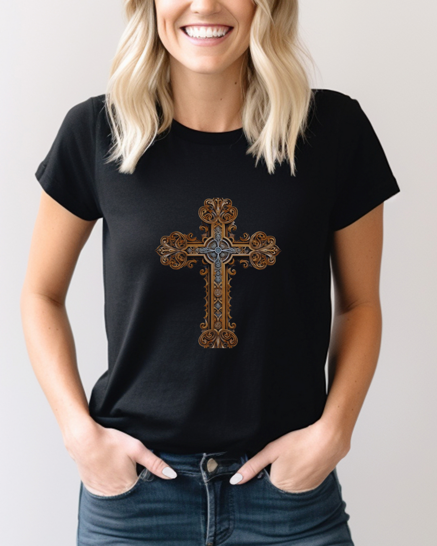 The Strength Cross T-Shirt – Philippians 4:13 “I can do all things through Christ who strengthens me.”