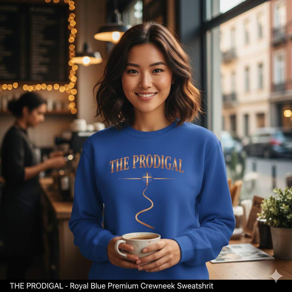 The Prodigal Copper Sweatshirt | Christ Keys Christian Apparel – Faith Comeback Story in Metallic Copper