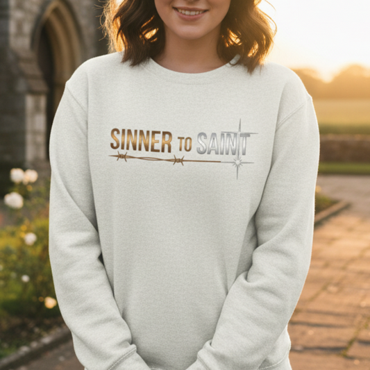 Sinner to Saint Premium Crewneck – Copper to Silver Gradient (French Terry)