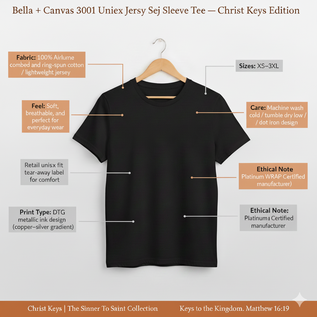 Sinner to Saint T-Shirt – Copper to Silver Metallic Design | Christian Transformation Tee | Luke 15 Faith Collection