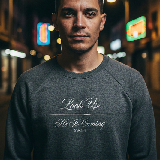Look Up He Is Coming Standard Issue heavyweight crewneck