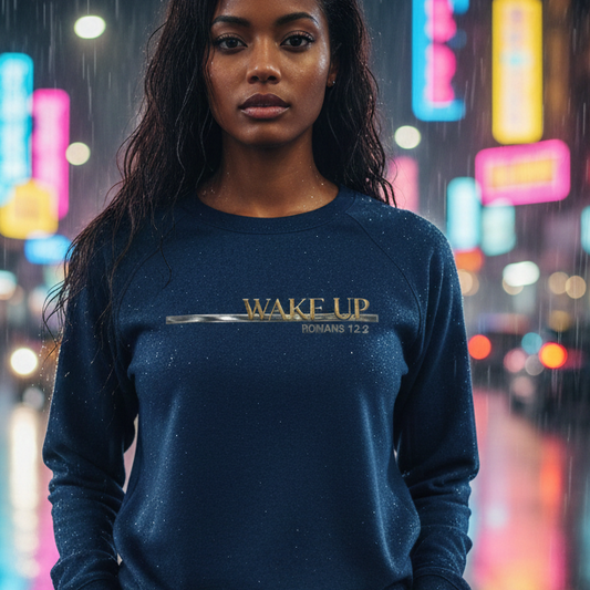 Wake Up Romans 12:2 Premium Heavyweight Crewneck - STANDARD ISSUE