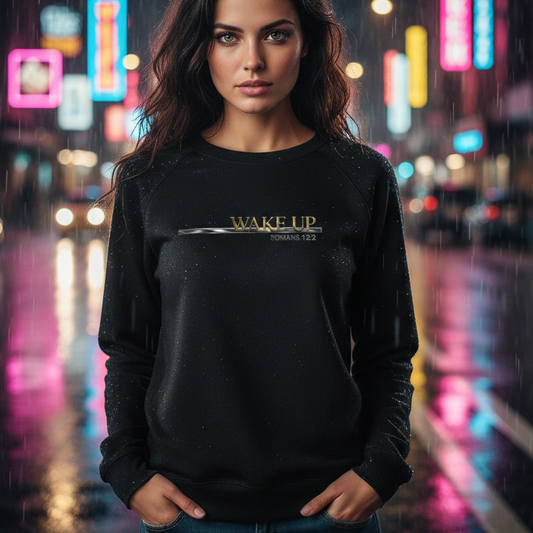 Wake Up Romans 12:2 Premium Heavyweight Crewneck - STANDARD ISSUE