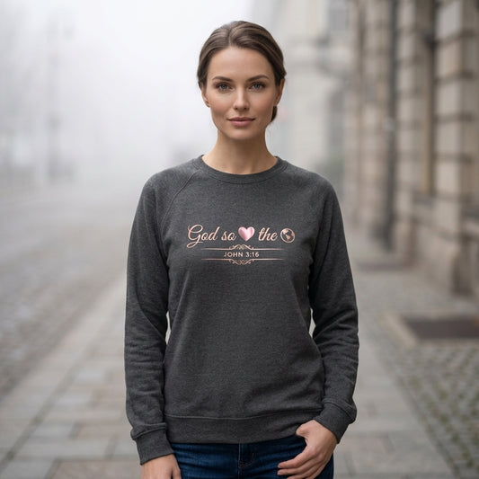 God So Loved The World Premium Heavyweight Crewneck