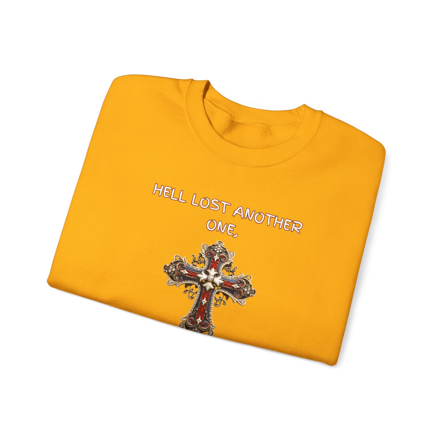 Hell Lost Another One sweatshirt, Psalm 34:22 shirt, Jesus sweatshirt, God sweatshirt, faith-based apparel, Christian clothing for women, scripture crewneck, Christian couples gift, religious gift, spiritual sweatshirt,