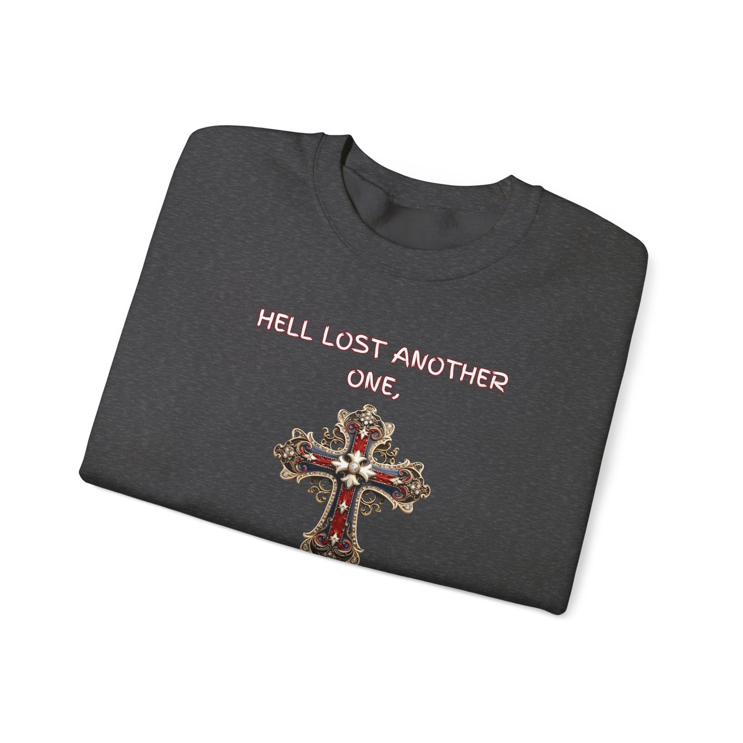 Hell Lost Another One sweatshirt, Psalm 34:22 shirt, Jesus sweatshirt, God sweatshirt, faith-based apparel, Christian clothing for women, scripture crewneck, Christian couples gift, religious gift, spiritual sweatshirt,