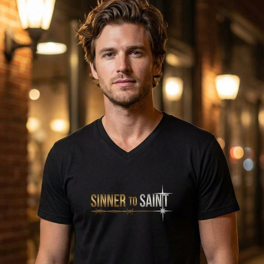 Sinner to Saint V-Neck black model