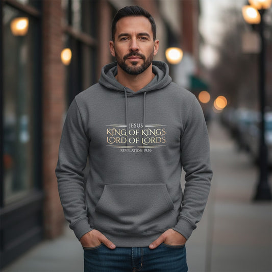 Christ Keys model mockup - Charcoal Heather male