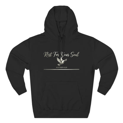 Rest For Your Soul Matthew 11:29 Christian Pullover Hoodie - Unisex Faith Apparel, Scripture Graphic, Soft Cotton