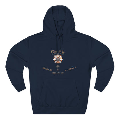 Unlocked Global Missions Hebrews 13:3 Christian Pullover Hoodie - Unisex Faith Apparel, Scripture Graphic