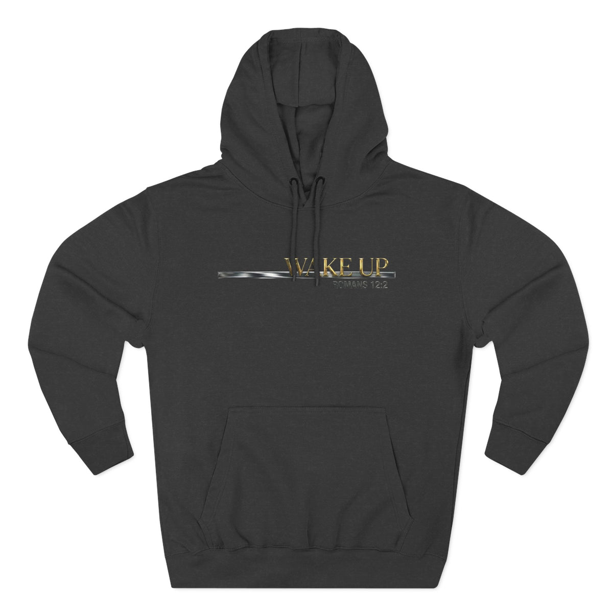 Wake Up Romans 12:2 Christian Pullover Hoodie - Unisex Faith Apparel, Scripture Graphic, Soft Cotton