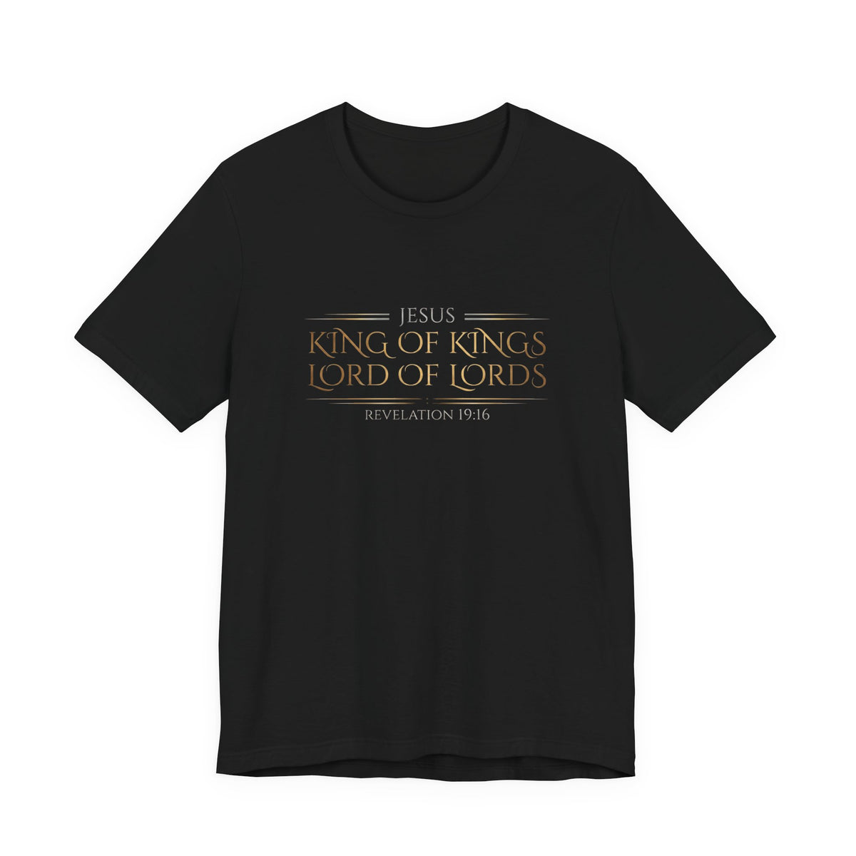 Jesus King of Kings Revelation 19:16 Christian T-Shirt - Unisex Faith Apparel, Scripture Graphic, Soft Cotton