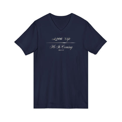Look Up He Is Coming Premium V-Neck | STANDARD ISSUE