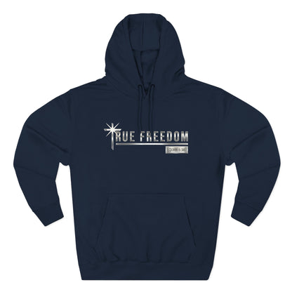 True Freedom John 8:36 Christian Pullover Hoodie - Unisex Faith Apparel, Scripture Graphic, Soft Cotton