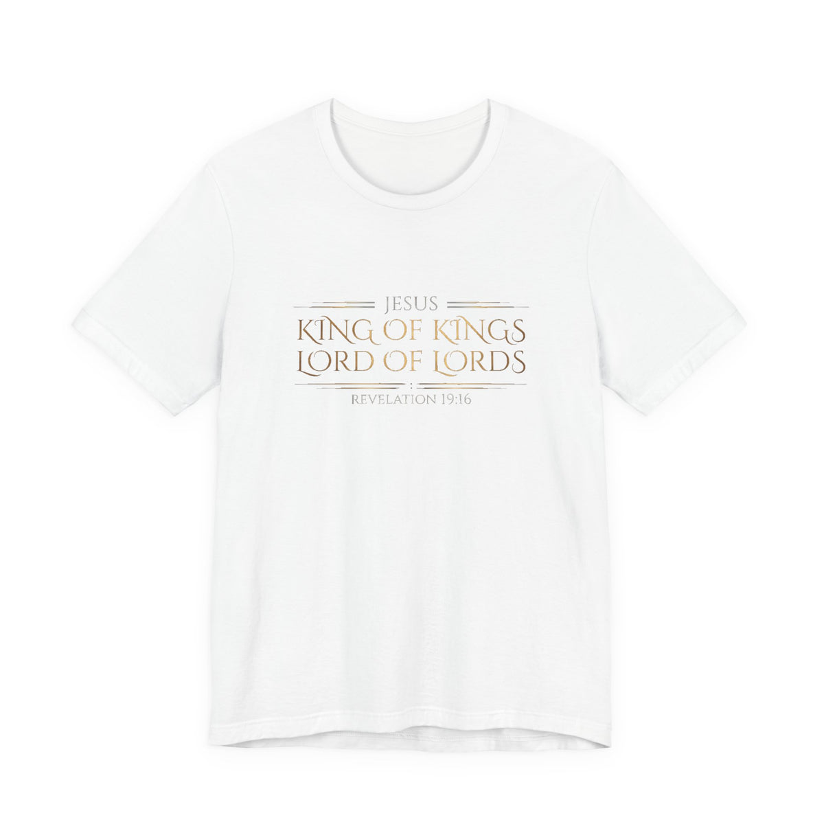 Jesus King of Kings Revelation 19:16 Christian T-Shirt - Unisex Faith Apparel, Scripture Graphic, Soft Cotton