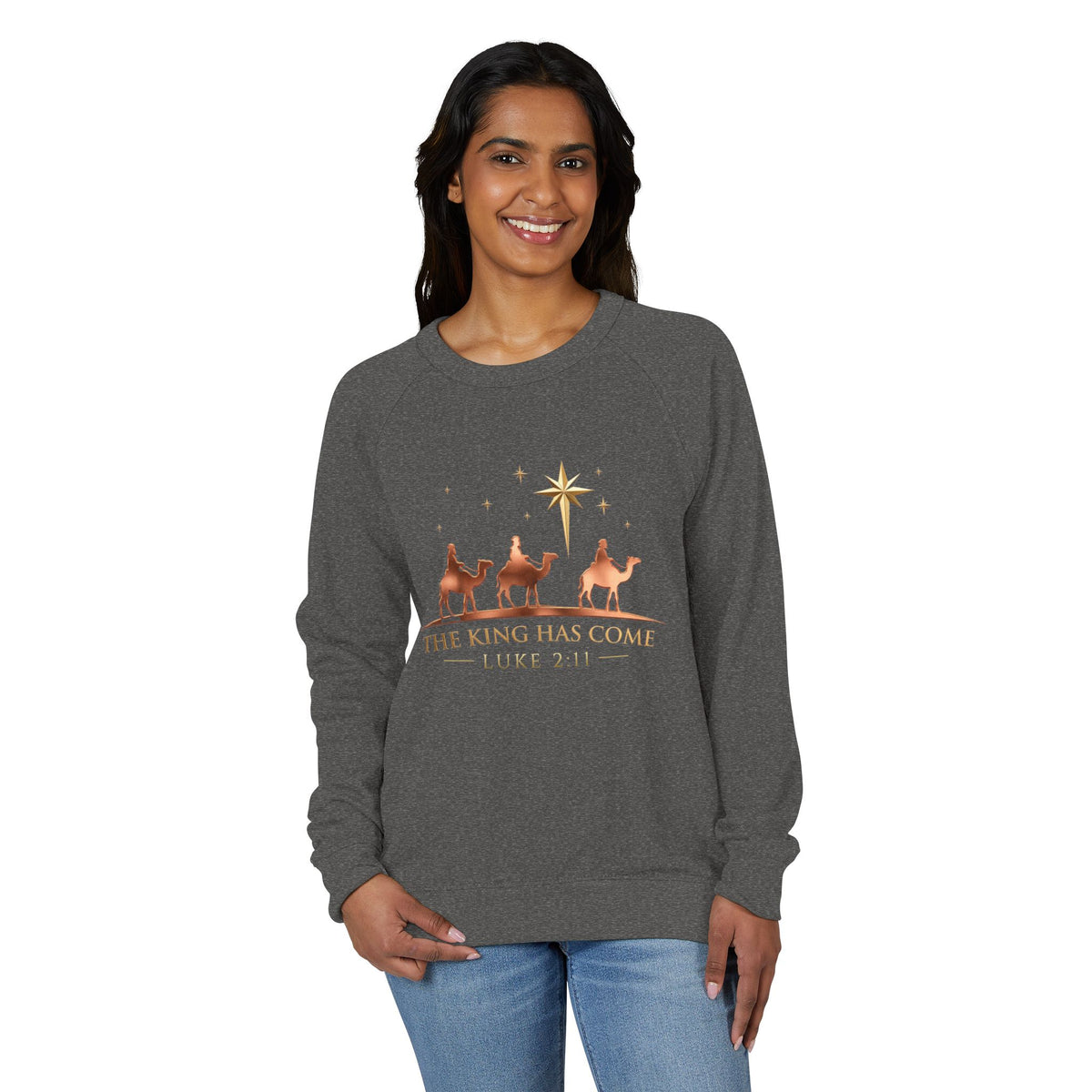 The King Has Come Premium Heavyweight Crewneck