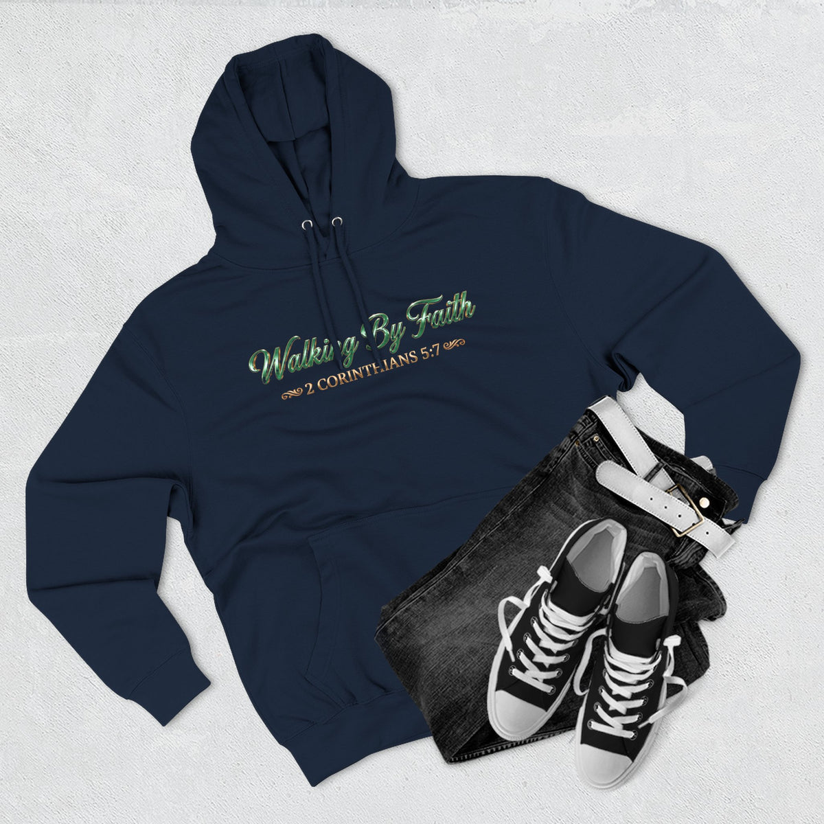 Walking By Faith Premium Hoodie