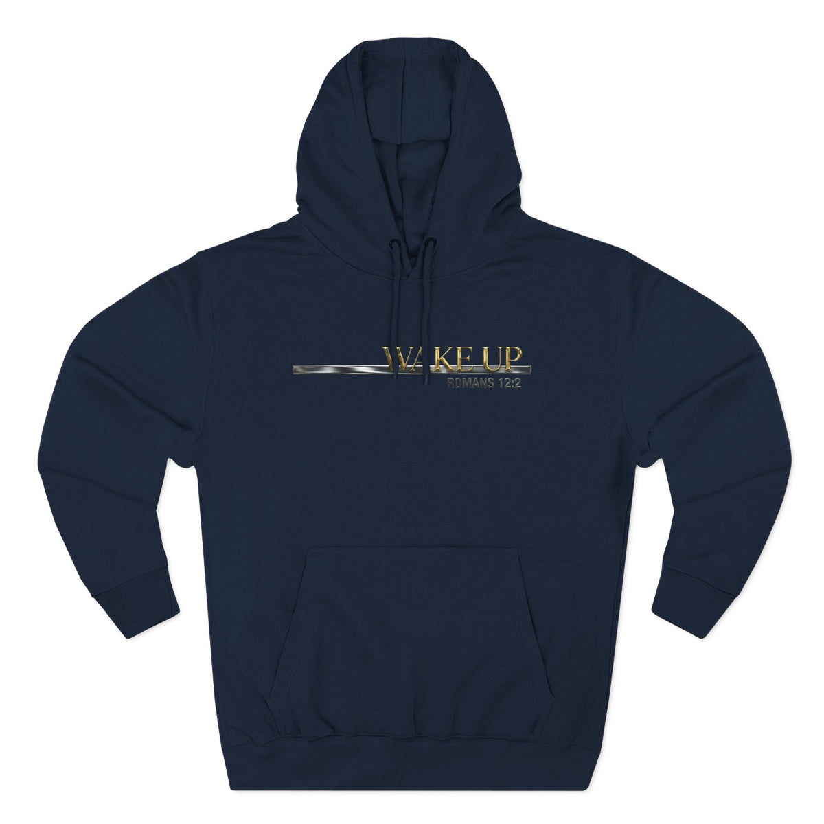 Wake Up Romans 12:2 Christian Pullover Hoodie - Unisex Faith Apparel, Scripture Graphic, Soft Cotton