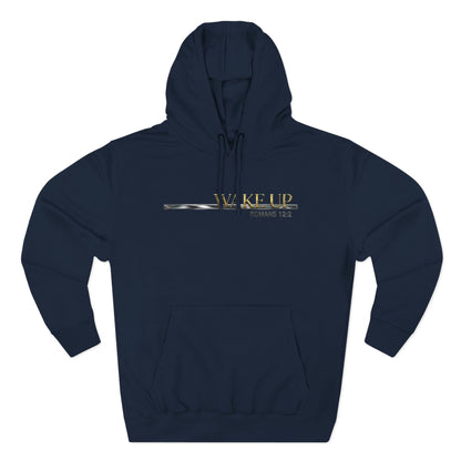 Wake Up Romans 12:2 Christian Pullover Hoodie - Unisex Faith Apparel, Scripture Graphic, Soft Cotton