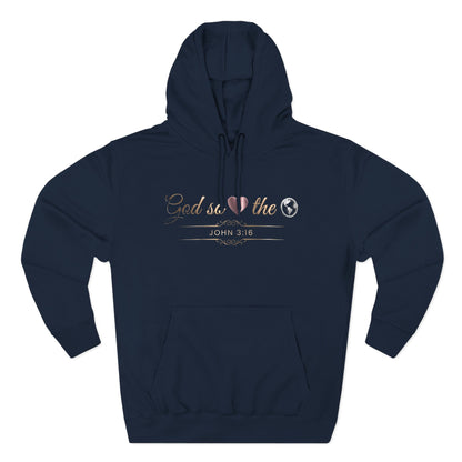 God So Loved The World John 3:16 Christian Pullover Hoodie - Unisex Faith Apparel, Scripture Graphic, Soft Cotton