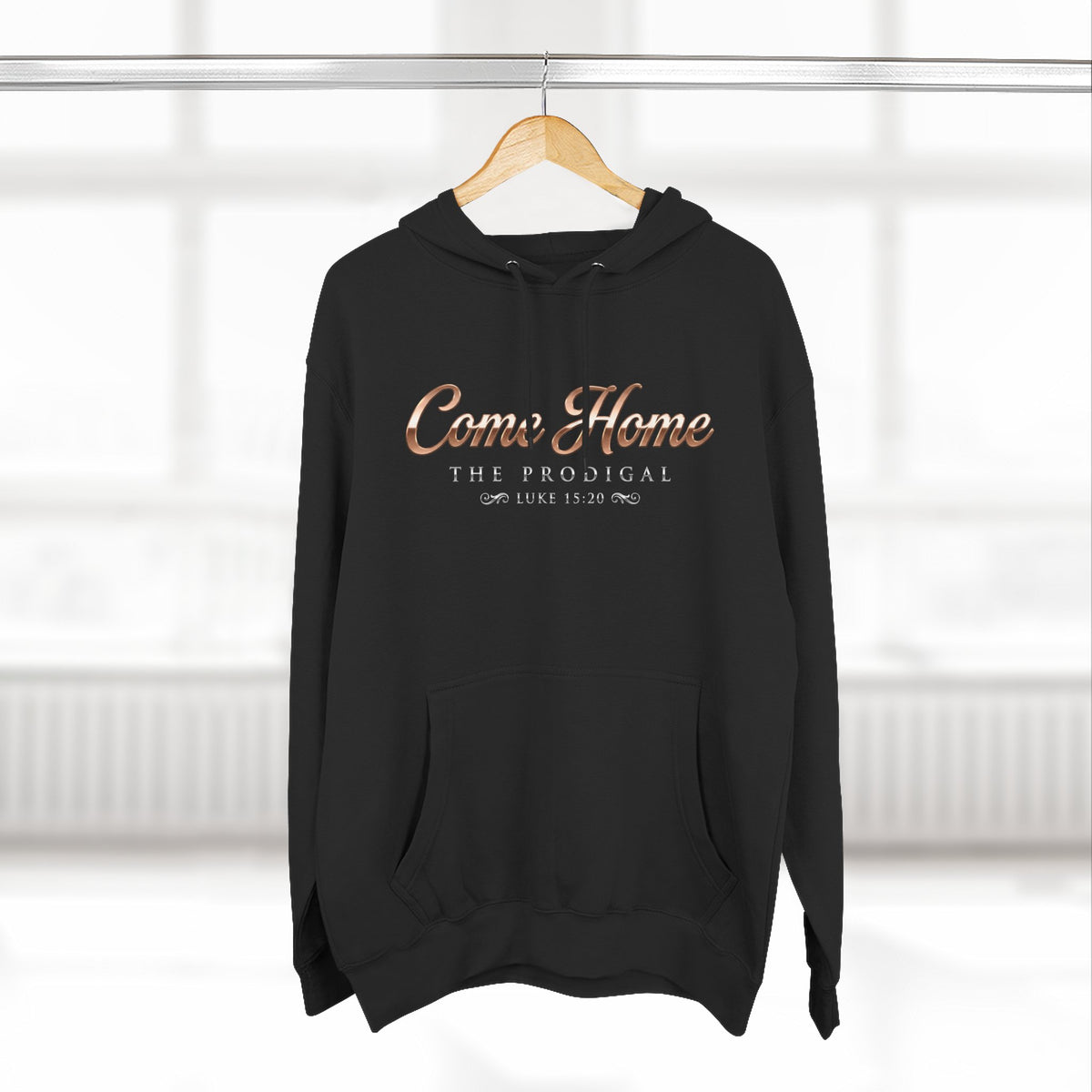 The Prodigal Luke 15:20 Christian Pullover Hoodie - Unisex Faith Apparel, Scripture Graphic, Soft Cotton