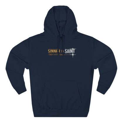 Sinner to Saint Christian Pullover Hoodie - Unisex Faith Apparel, Scripture Graphic, Soft Cotton