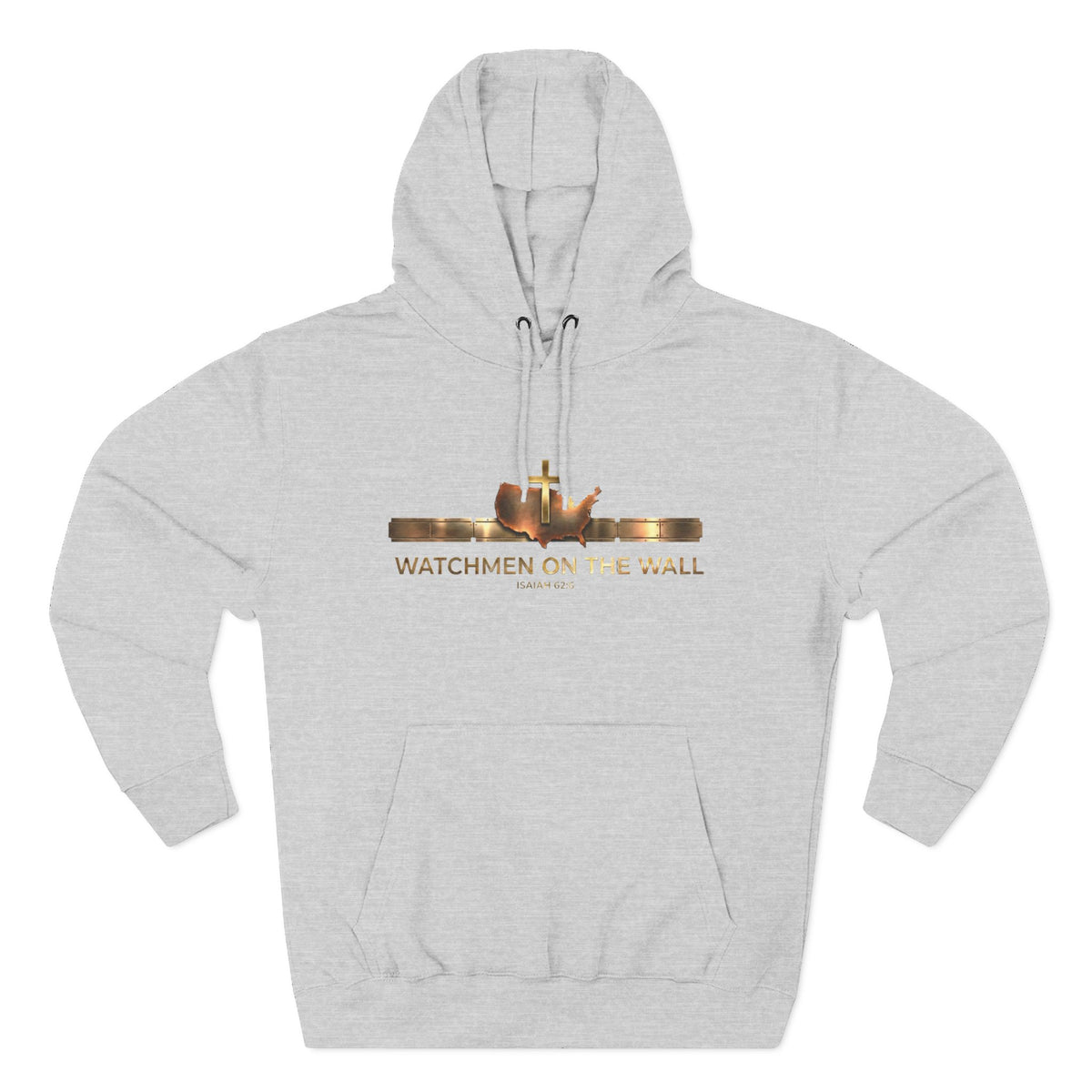 Watchmen on the Wall Isaiah 62:6 Christian Pullover Hoodie - Unisex Faith Apparel, Scripture Graphic, Soft Cotton