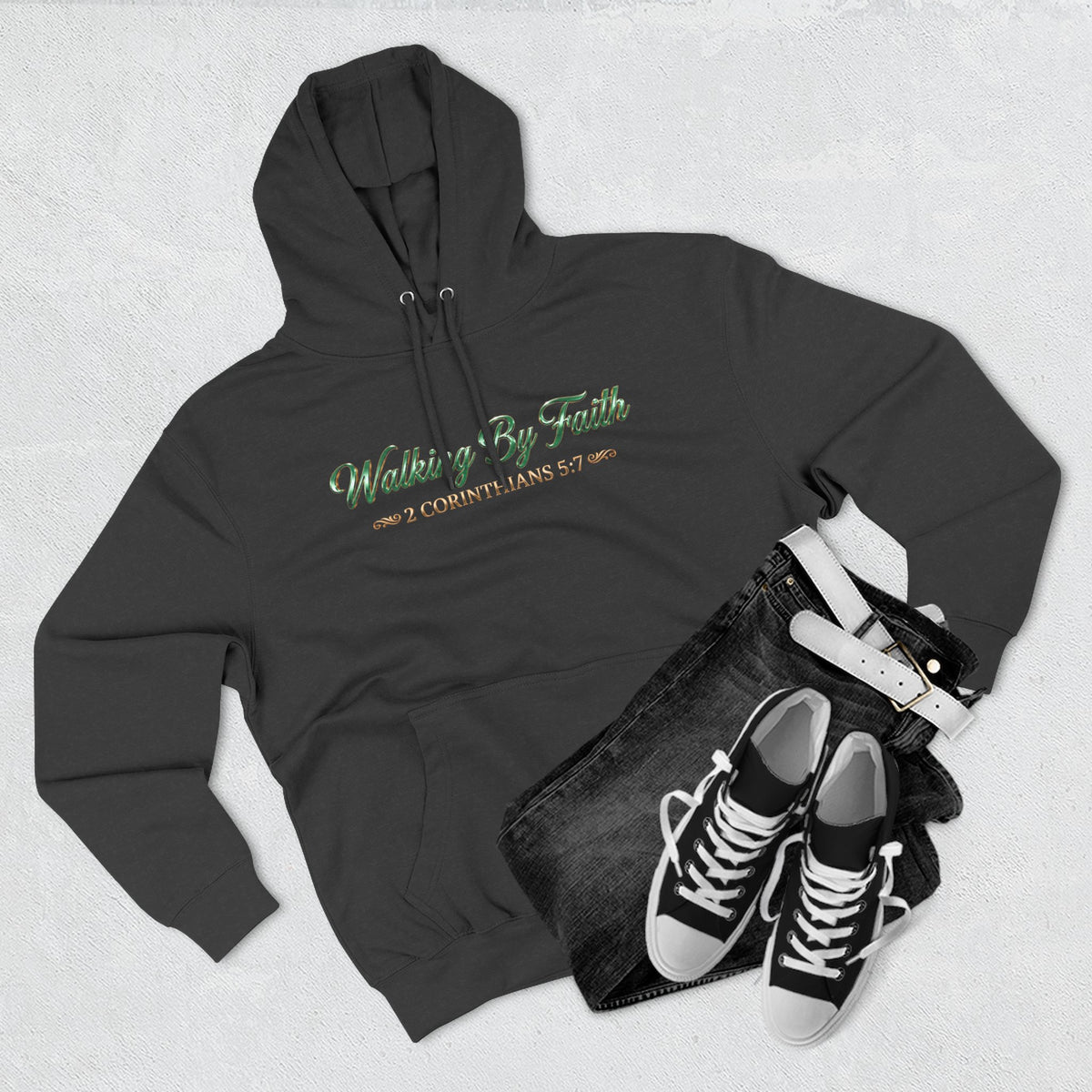 Walking By Faith Premium Hoodie
