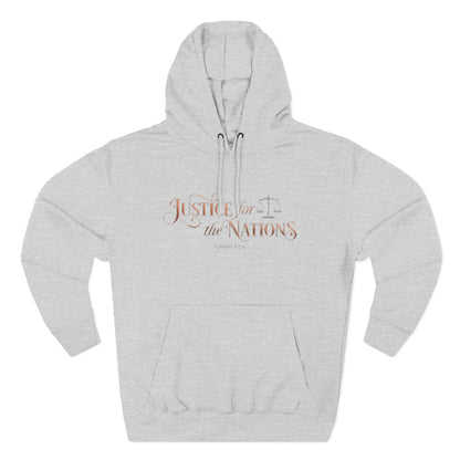 Justice For The Nations Isaiah 42:4 Christian Hoodie - Unisex Faith Apparel, Scripture Graphic, Soft Cotton