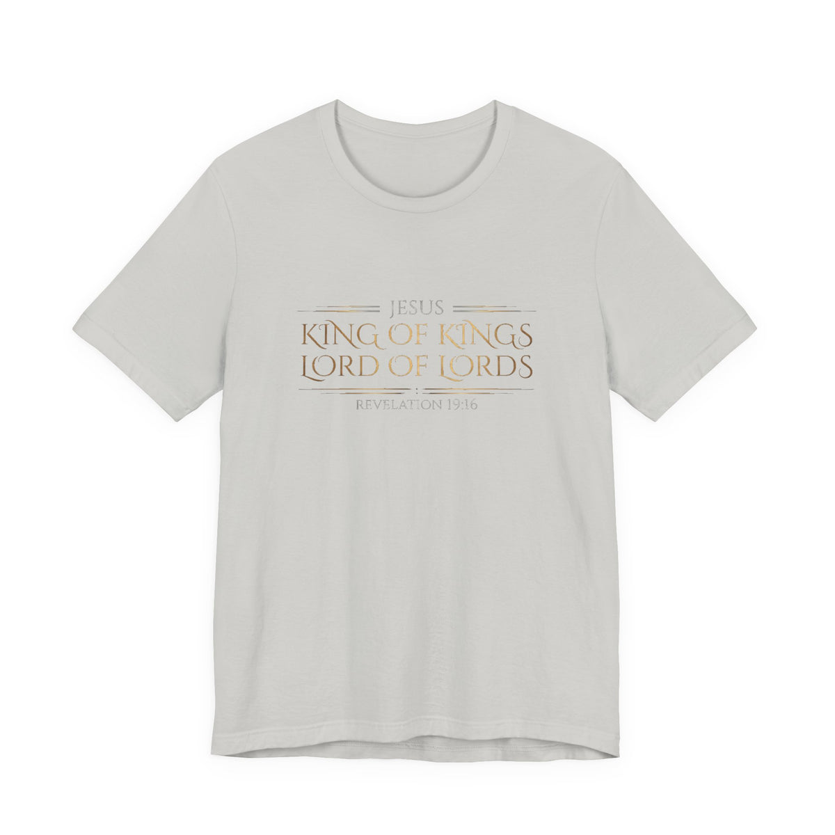 Jesus King of Kings Revelation 19:16 Christian T-Shirt - Unisex Faith Apparel, Scripture Graphic, Soft Cotton