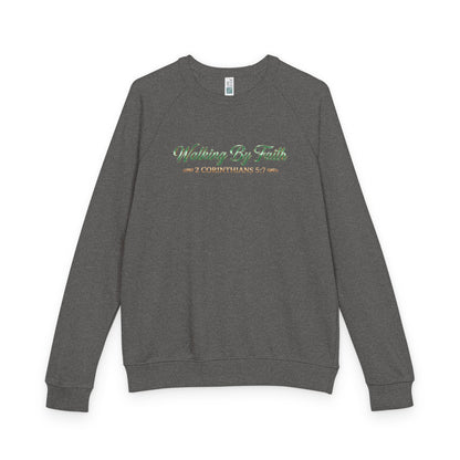 Walking By Faith Premium Heavyweight Crewneck