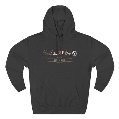 God So Loved The World John 3:16 Christian Pullover Hoodie - Unisex Faith Apparel, Scripture Graphic, Soft Cotton