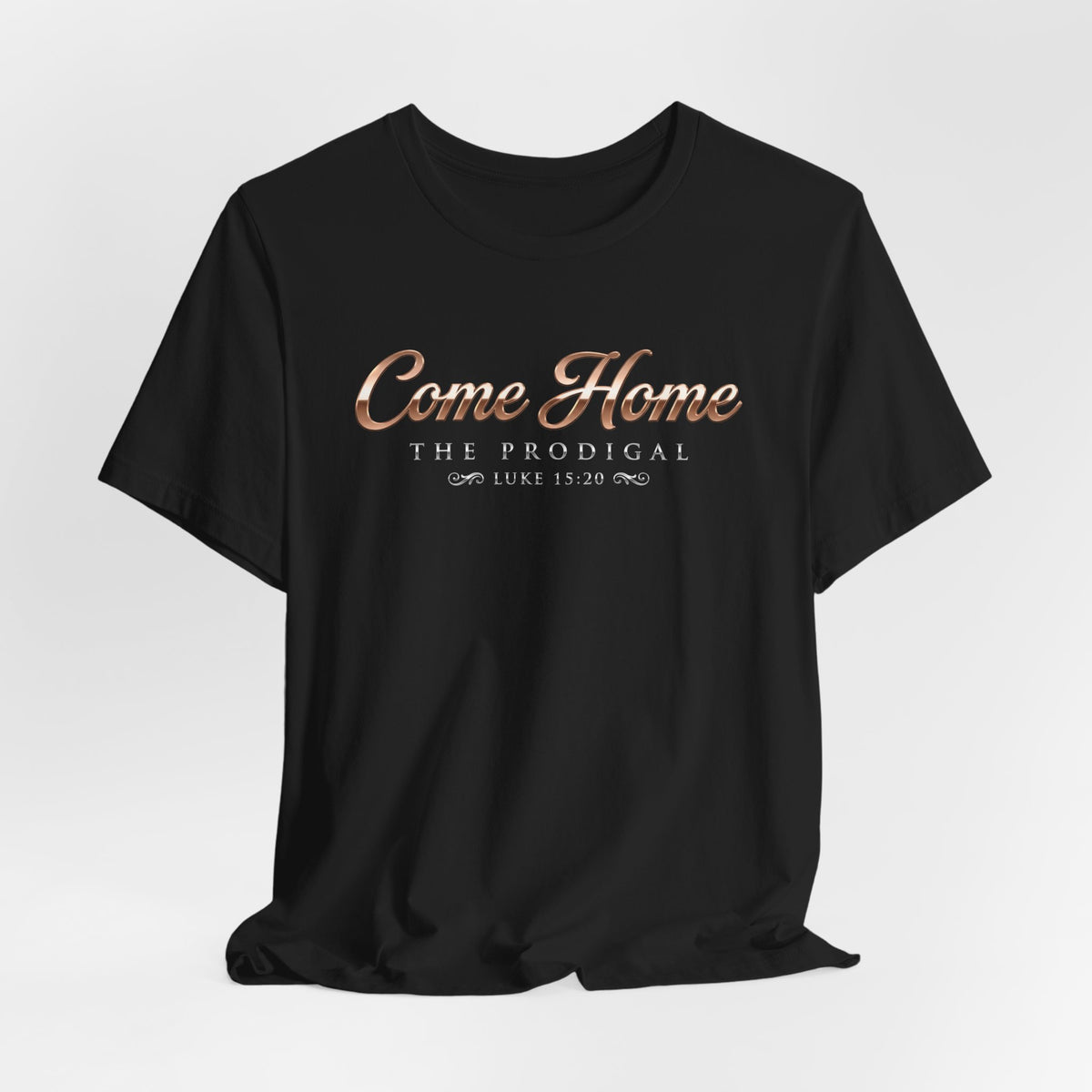 The Prodigal Luke 15:20 Christian T-Shirt - Unisex Faith Apparel, Scripture Graphic, Soft Cotton