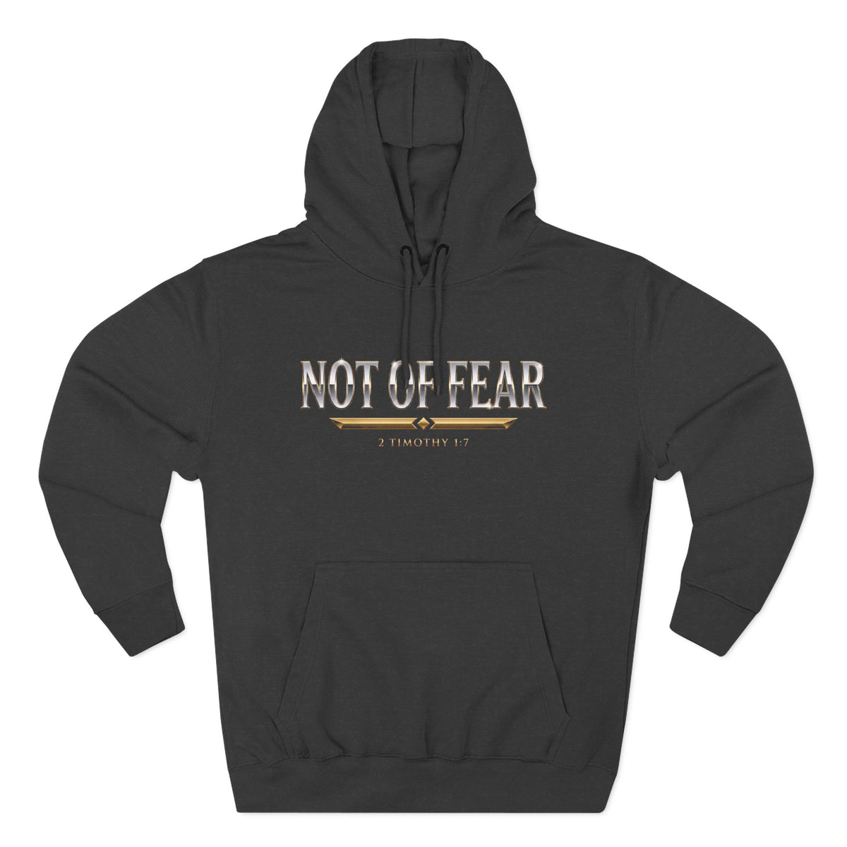 Not Of Fear 2 Timothy 1:7 Christian Pullover Hoodie - Unisex Faith Apparel, Scripture Graphic, Soft Cotton