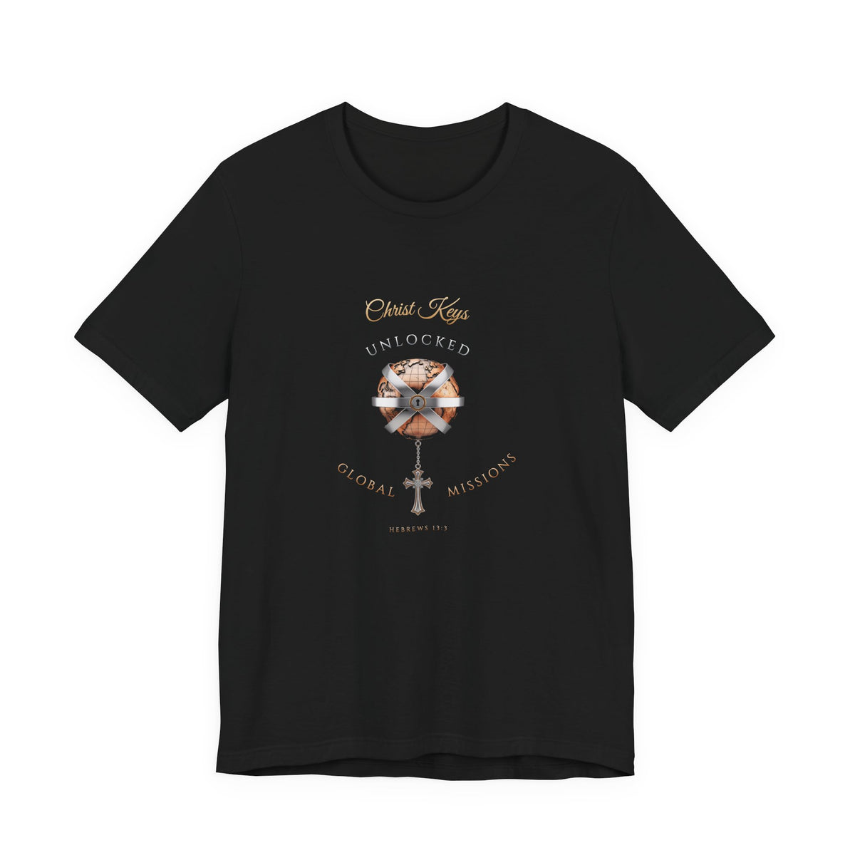 Unlocked Global Missions Hebrews 13:3 Christian T-Shirt - Unisex Faith Apparel, Scripture Graphic, Soft Cotton