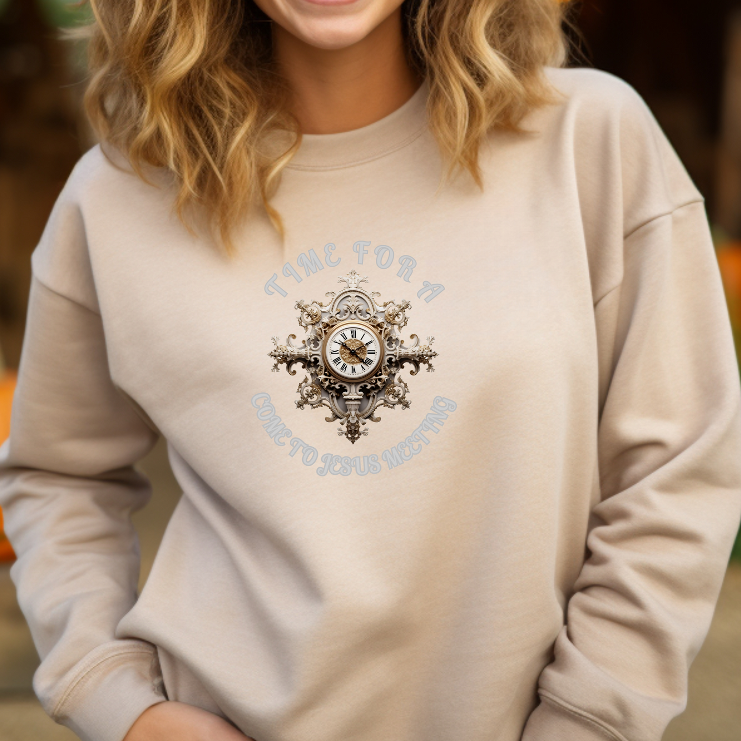 Come to Jesus Meeting Sweatshirt –"Come to Me, all who are weary and burdened, and I will give you rest." — Matthew 11:28-- Christian Apparel & Religious Gift for Men, Women & Couples