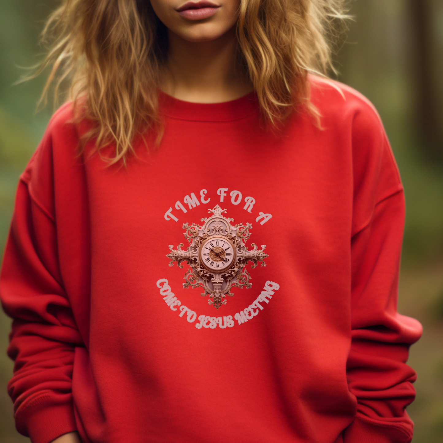 Come to Jesus Meeting Sweatshirt –"Come to Me, all who are weary and burdened, and I will give you rest." — Matthew 11:28-- Christian Apparel & Religious Gift for Men, Women & Couples