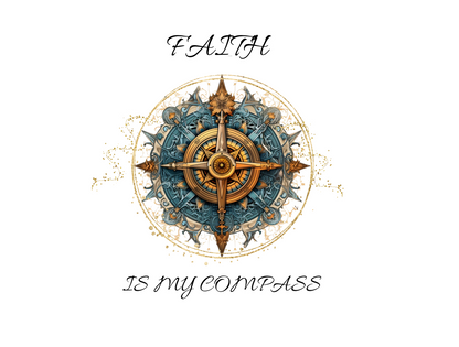 Faith is My Compass Sweatshirt – “In all your ways acknowledge Him, and He will make your paths straight.” Proverbs 3:6 – Men, Women, Couples | Christian Apparel, Religious Gift, Designer Sweater, Jesus, GOD, Mom, Friend
