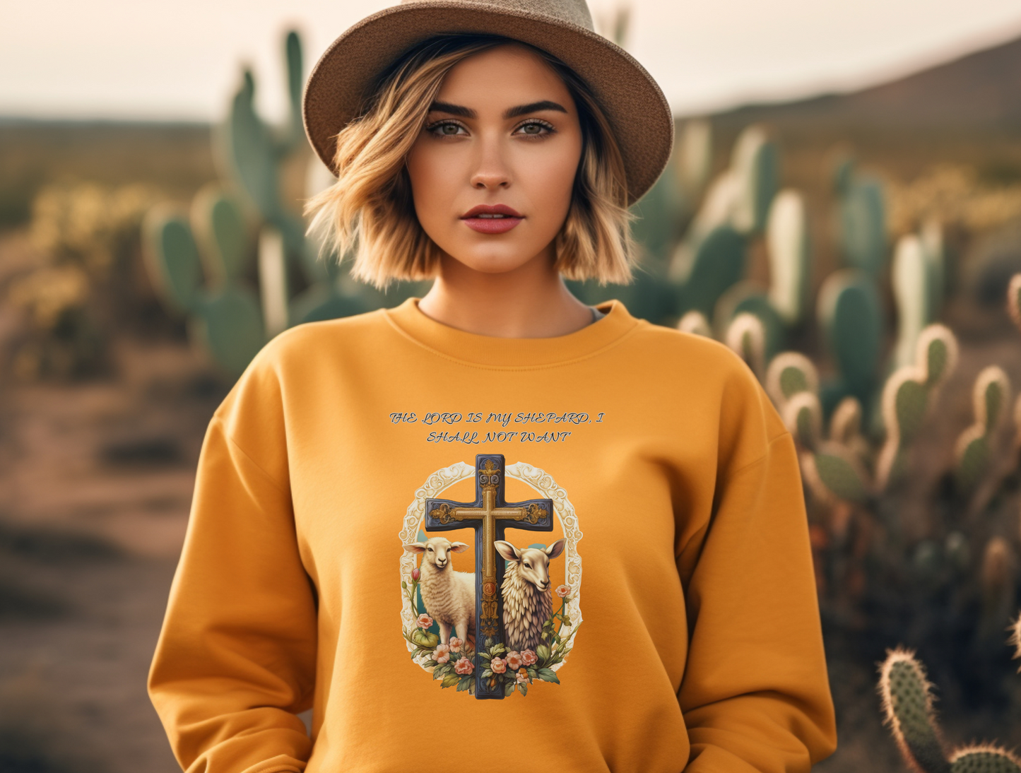 The Lord is My Shepherd Sweatshirt – “The LORD is my shepherd; I shall not want.” Psalm 23:1 – Men, Women, Couples | Christian Apparel, Religious Gift, Designer Sweater, Jesus, GOD, Mom, Friend