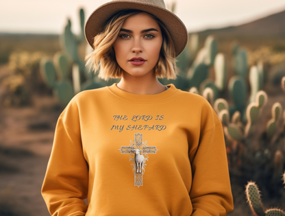 The Lord is My Shepherd Sweatshirt – “The LORD is my shepherd; I shall not want.” Psalm 23:1 – Men, Women, Couples | Christian Apparel, Religious Gift, Designer Sweater, Jesus, GOD, Mom, Friend
