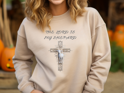 The Lord is My Shepherd Sweatshirt – “The LORD is my shepherd; I shall not want.” Psalm 23:1 – Men, Women, Couples | Christian Apparel, Religious Gift, Designer Sweater, Jesus, GOD, Mom, Friend