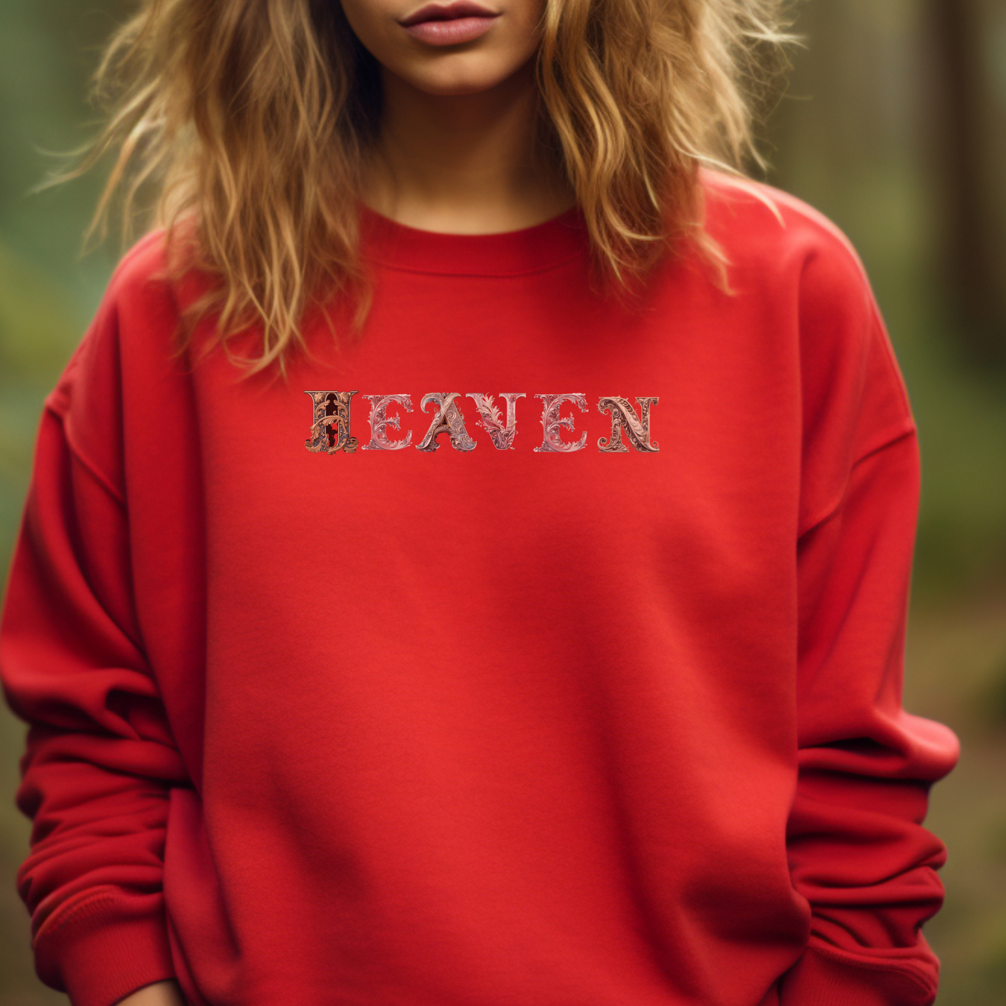 HEAVEN Sweatshirt – “Set your minds on things above.” Colossians 3:2 | Christian Sweatshirt for Men, Women & Couples, Jesus, GOD, Religious Gift, Christian Apparel